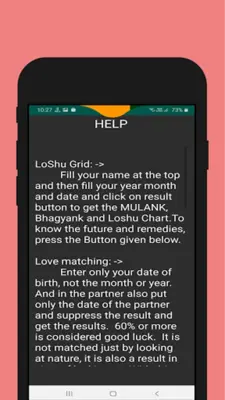 Loshu Grid and Love Matching android App screenshot 0